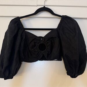 NEVER WORN Faithfull the Brand Black Cropped Top